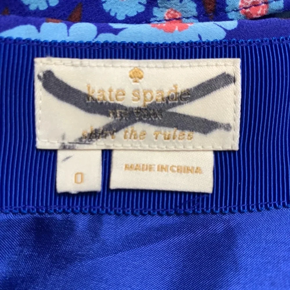Kate Spade Tangier Floral Double Layer Silk Skirt‎